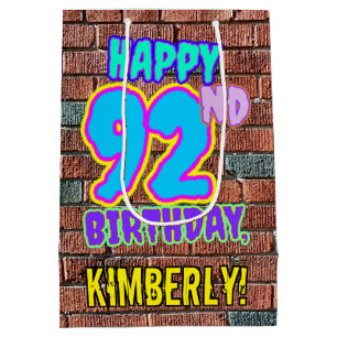 92nd Birthday: Fun, Urban Graffiti Inspired Look Medium Gift Bag