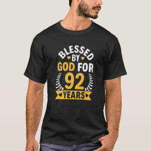 92nd Birthday Man Woman Blessed by god for 92 year T-Shirt