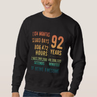 92nd Birthday Men Women Funny 92 Years Old