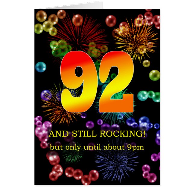 92nd Birthday Still Rocking Cards (Front)