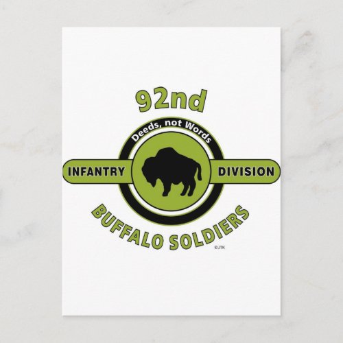 92ND INFANTRY DIVISION BUFFALO SOLDIERS POSTCARD