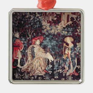 930 The Concert, Tapestry from Arras, 1420 Metal Ornament