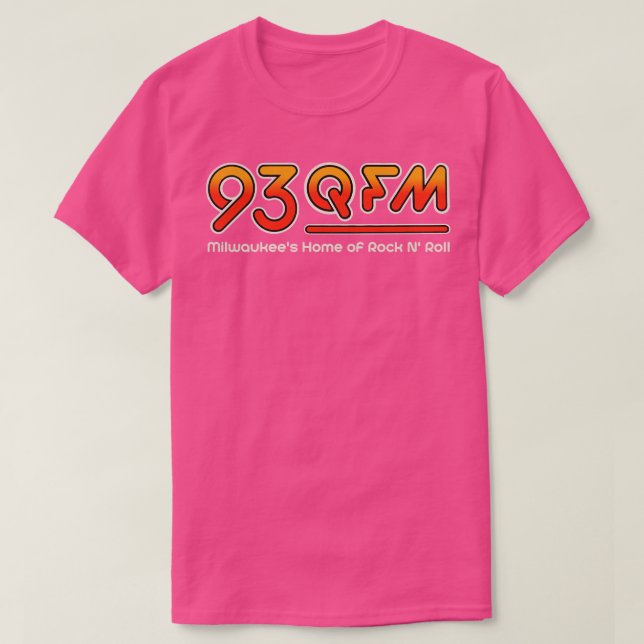 93 QFM Milwaukees Rock N Roll Defunct Radio Statio T-Shirt (Design Front)