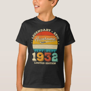 93 Year Old 1932 Awesome Since 93rd Birthday Gift T-Shirt