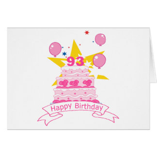 93 Year Old Birthday Cake Cards