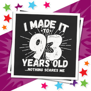 93 Year Old Sarcastic Meme Funny 93rd Birthday Napkins