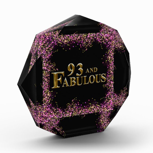 93rd Birthday  Acrylic Award (Left)