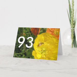 93rd Birthday Bright Flowers Card