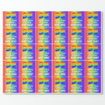 [ Thumbnail: 93rd Birthday: Colorful, Fun Rainbow Pattern # 93 Wrapping Paper ]