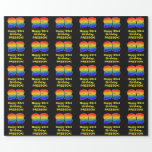 [ Thumbnail: 93rd Birthday: Fun, Colorful Rainbow Inspired # 93 Wrapping Paper ]
