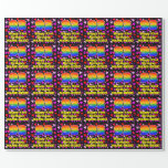 [ Thumbnail: 93rd Birthday: Loving Hearts Pattern, Rainbow # 93 Wrapping Paper ]