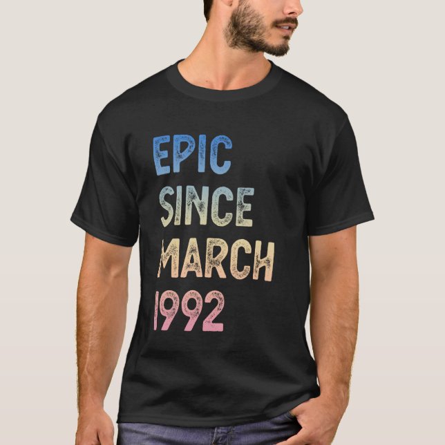 93rd Birthday Men Women 93 Years Old Epic Since Ma T-Shirt (Front)