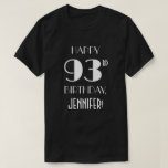 [ Thumbnail: 93rd Birthday Party - Art Deco Inspired Look Shirt ]