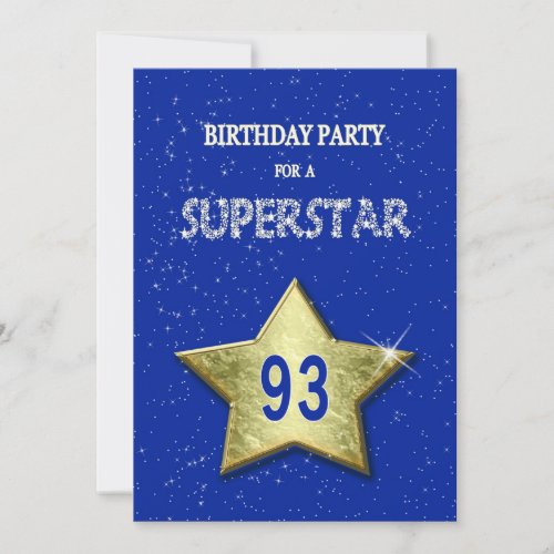 93rd Birthday Party for a Superstar Invitation