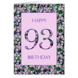 93rd Birthday Purple Daisies Cards