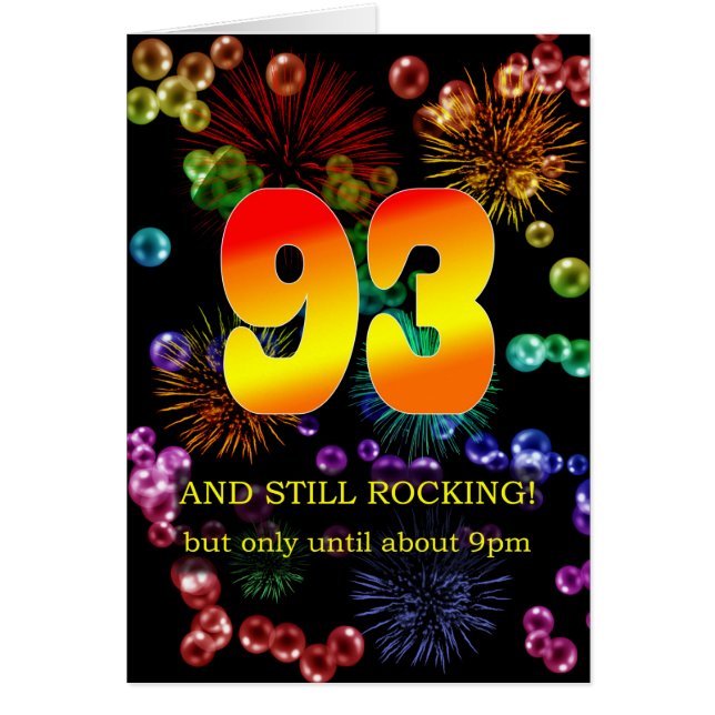 93rd Birthday Still Rocking Cards (Front)