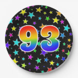 [ Thumbnail: 93rd Event: Bold, Fun, Colorful Rainbow 93 Paper Plates ]
