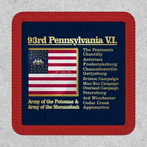 93rd Pennsylvania Volunteer Infantry BH Patch