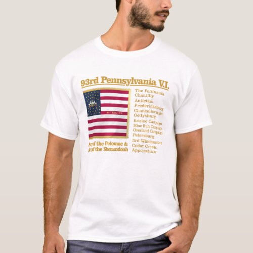 93rd Pennsylvania Volunteer Infantry BH T_Shirt