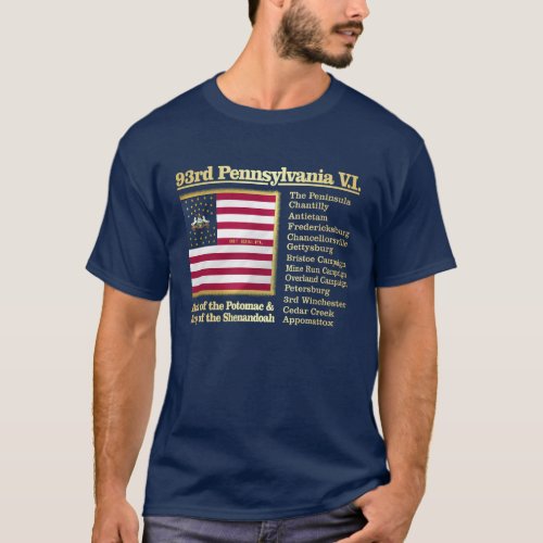 93rd Pennsylvania Volunteer Infantry BH T_Shirt
