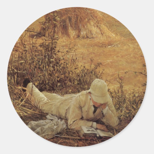 94 Degrees in the Shade, Sir Lawrence Alma Tadema Classic Round Sticker (Front)