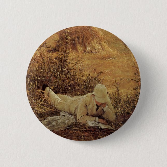 94 Degrees in the Shade, Sir Lawrence Alma Tadema Pinback Button (Front)