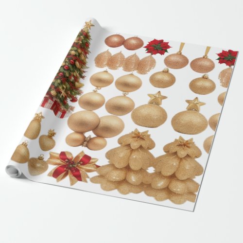 94 Pieces Christmas Tree Wrapping Paper