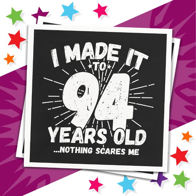 94 Year Old Sarcastic Meme Funny 94th Birthday Napkins (Creator Uploaded)