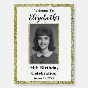 94th Birthday Custom Photo Welcome Sign