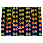 [ Thumbnail: 94th Birthday: Fun Rainbow Event Number 94 Pattern Gift Bag ]