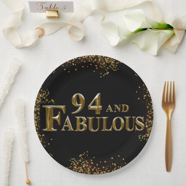 94th Birthday  Paper Plates (Wedding)