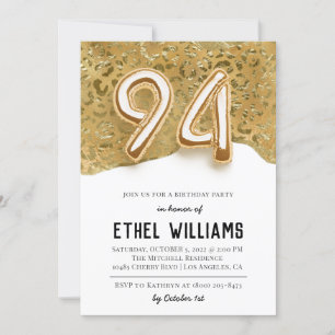 94th Birthday Party Invitation
