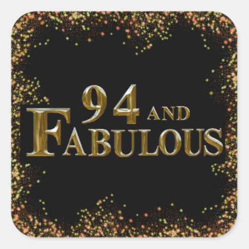 94th Birthday  Square Sticker