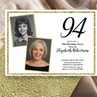 94th Custom Photo White and Gold