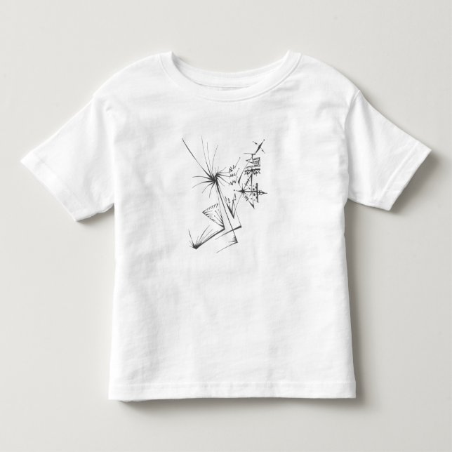 95 Black White Abstract Tribal Tattoo Art Toddler T-shirt (Front)