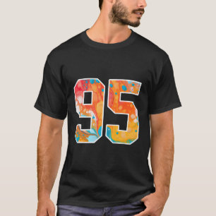 95 Colorful Sports Team Numbers Front And Back T-Shirt