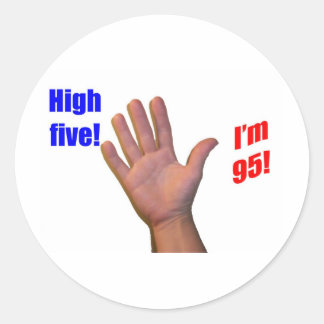 95 High Five Classic Round Sticker