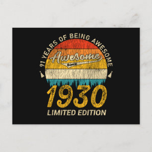 95 Year Old Bday Retro Awesome 95th Birthday Gift Postcard