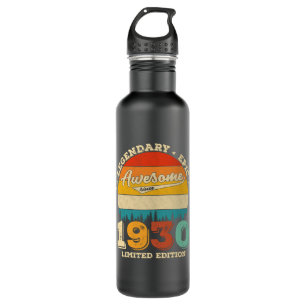 95 Year Old Bday Retro Awesome 95th Birthday Gift Stainless Steel Water Bottle