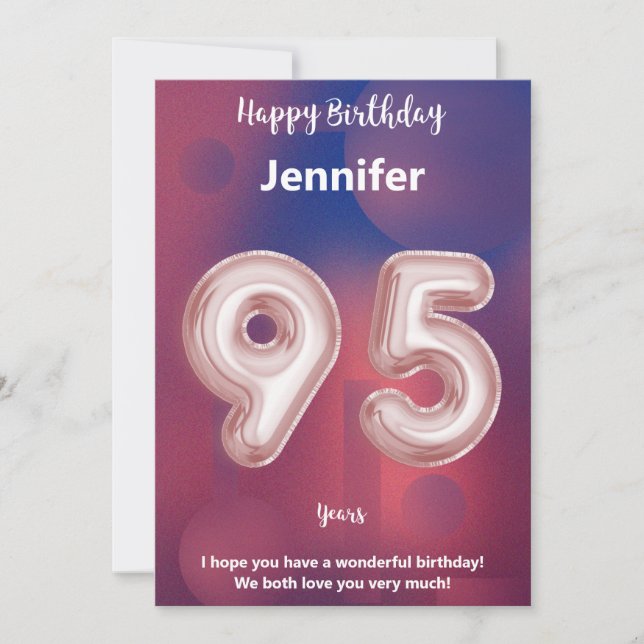 95 year old Happy Birthday card (Front)