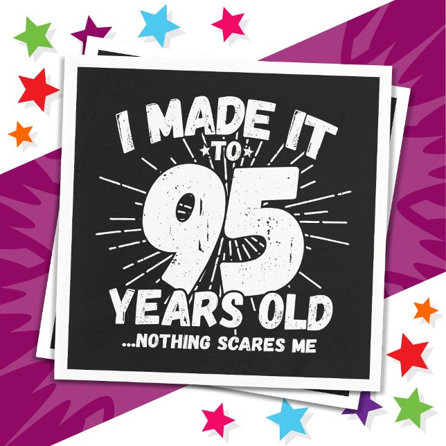 95 Year Old Sarcastic Meme Funny 95th Birthday Napkins (Creator Uploaded)