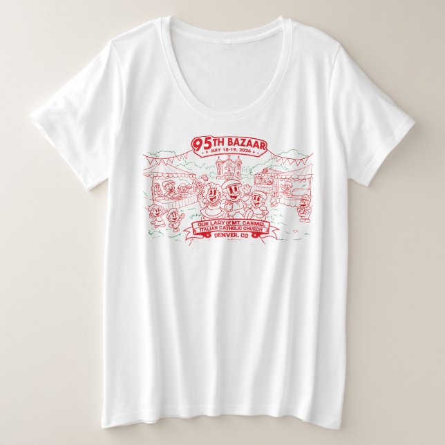 95th Bazaar Women's Plus Size T-Shirt (Design Front)