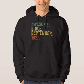 95th Birthday Awesome Since September 1927 95 Year Hoodie