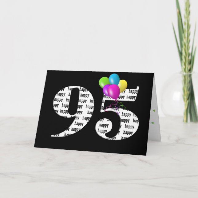 95th birthday balloon bouquet card (Front)