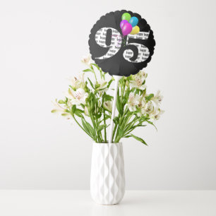 95th Birthday Balloon Bouquet On Black