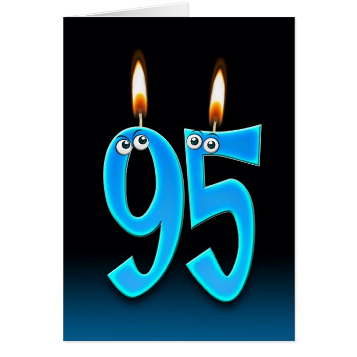 95th Birthday Candles Greeting Card