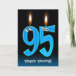 95th Birthday Candles with Eyeballs Card