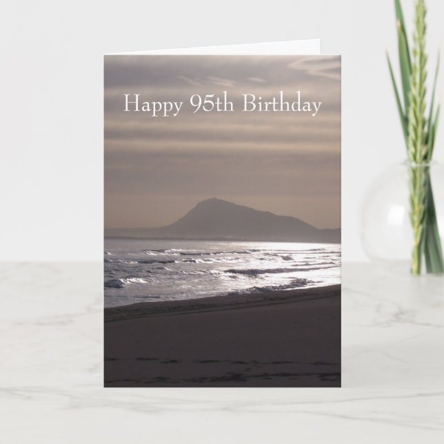 95th Birthday Card Ocean Sunrise (Front)