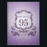 95th Birthday Celebration Custom Framed Guest Book<br><div class="desc">Customizable 95th Birthday Celebration Guest Book with a large number (not customizable) into vintage frame and ribbon (Birthday celebration: not customizable). Only name is customizable. You can easily change text color,  font,  size and position by clicking the customize button.</div>