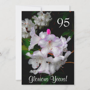 95th Birthday Celebration/Elegant Pink Azaleas Invitation